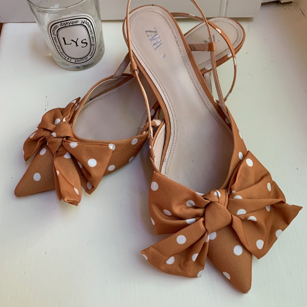 Zara Polka Dot Kitten Heels